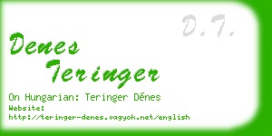 denes teringer business card